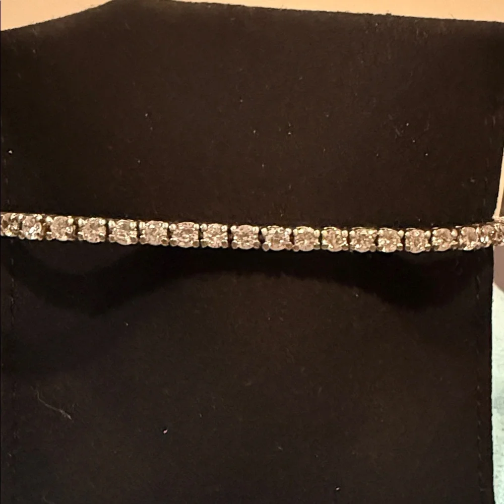 Dazzling Silver Tennis Bracelet - Picture 3 of 5